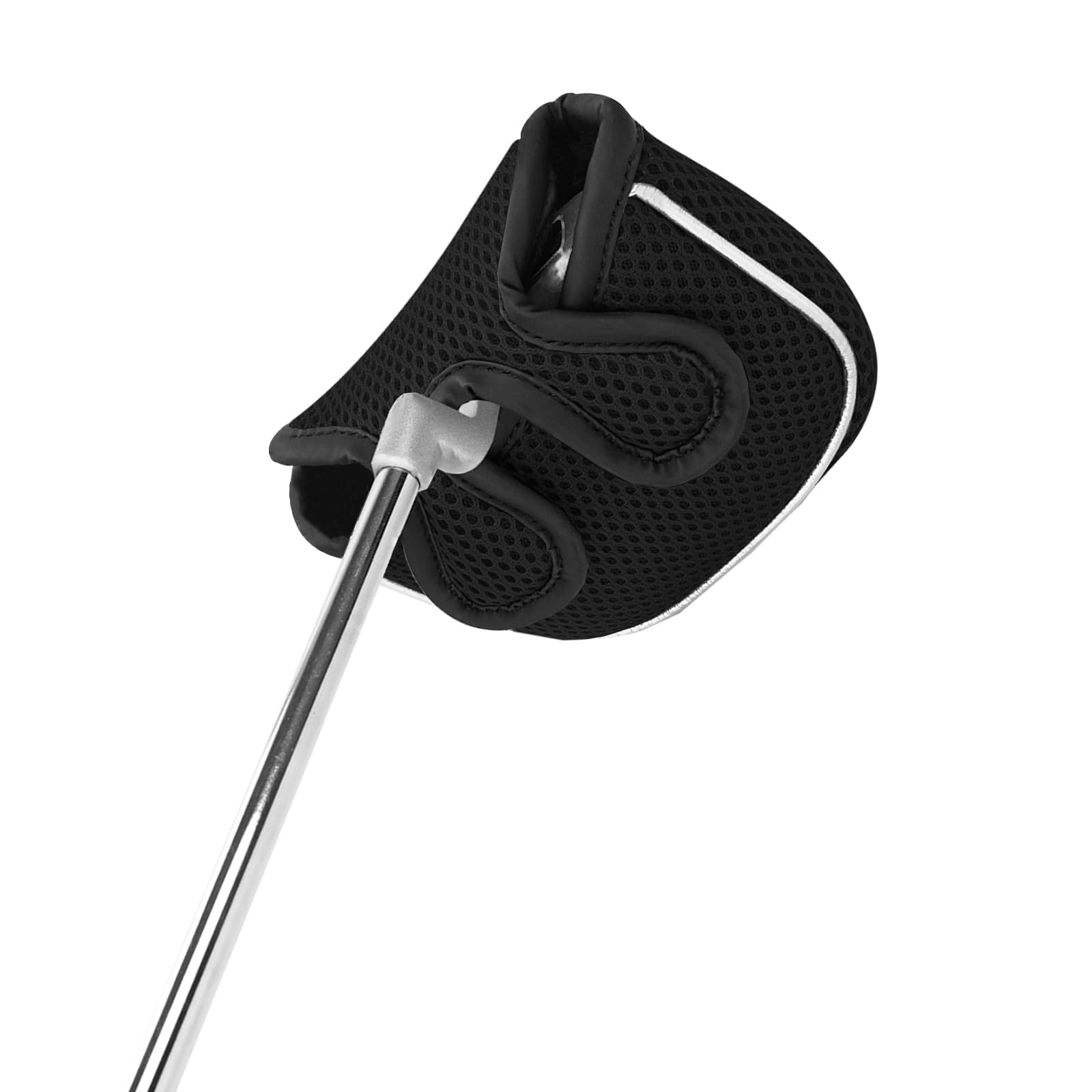 Andux Mallet Cover Golf Putter Head Covers per albero centrale Putter Nero MT/TG17, Quadrato