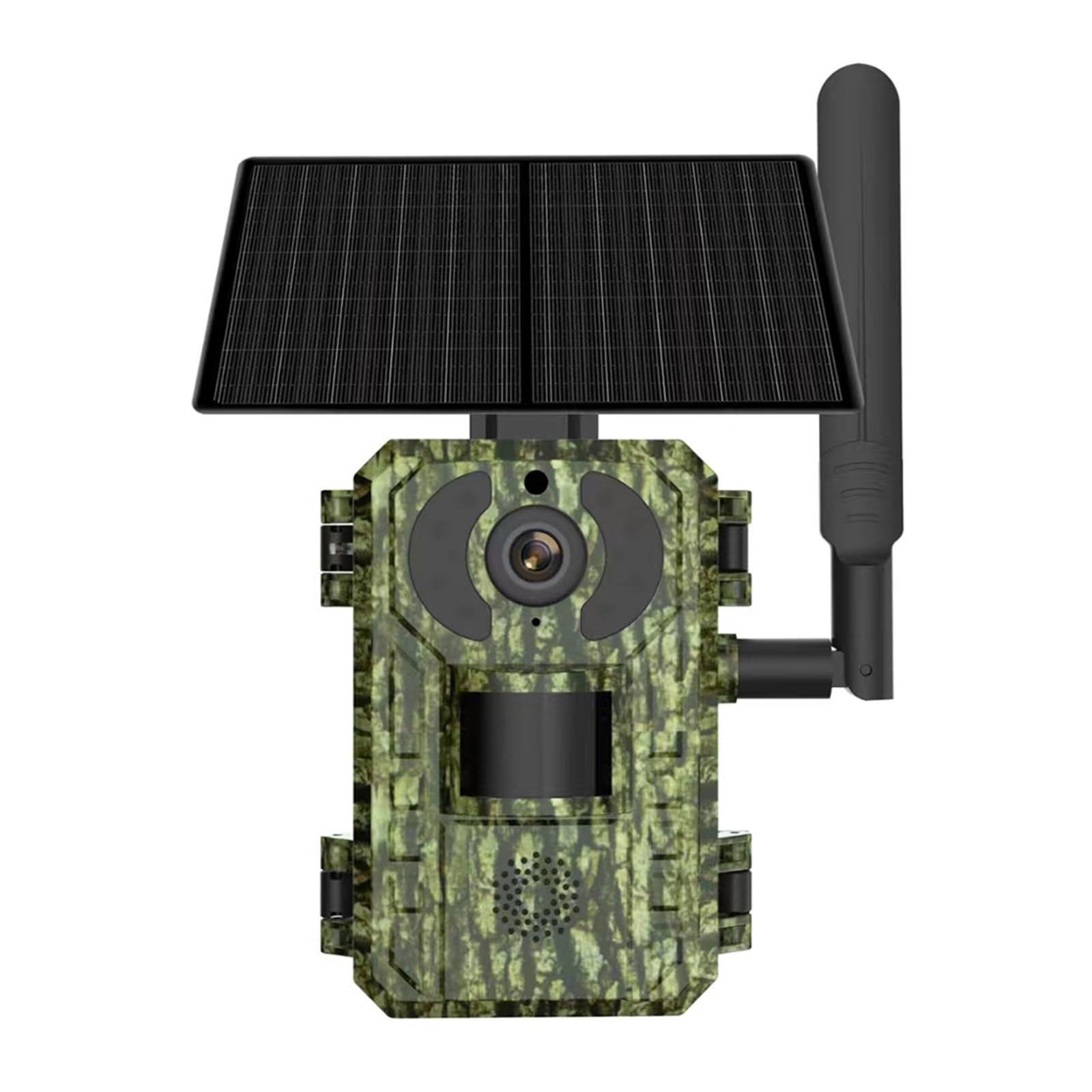 Oshpmbdlyfj One Color 4G Cellular 4Mp 2K Battery Solar Pir Motion Activated Wildlife Hunting Trail Camera Ip65 Outdoor Night Vision No Red Exposure(Eu 4G Trail Cam 64G)