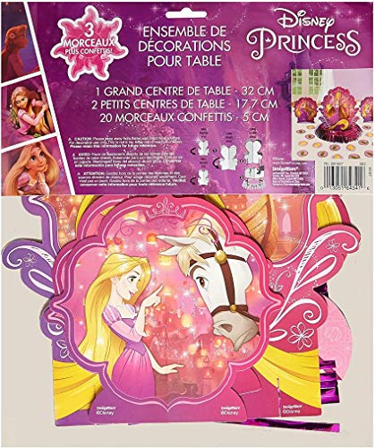 amscan 281627 Table Decorating Kit Disney© Rapunzel Dream Big Collection 1 pack (23 pcs) Party Accessory, Purple, One Size