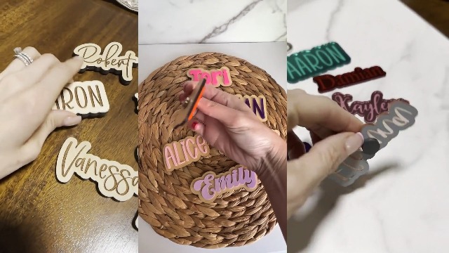 Amazon.com: Jasilon Personalized 3D Name Magnet, Pink Acrylic