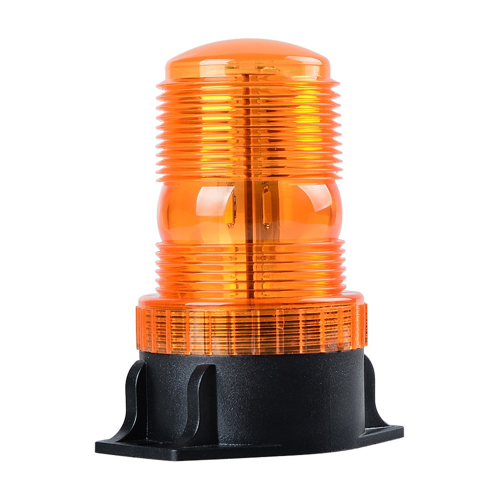 Amber Yellow 30 LEDs 30W Hazard Construction Emergency Warning Flashing Safety Strobe Beacon Light 360° Coverage Super Bright Anti-Vibration