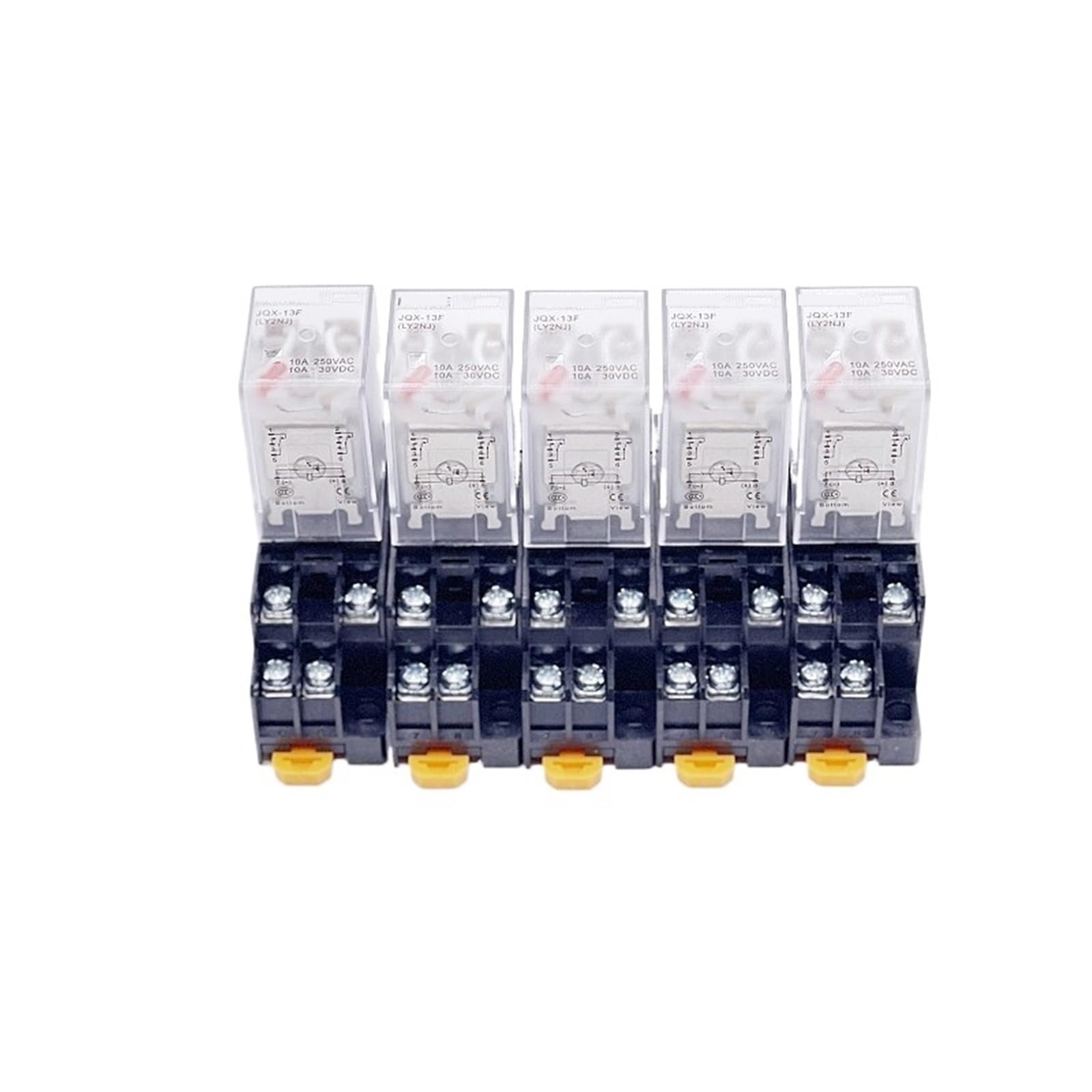 Bobina de relé de alta potencia JQX-13F HH62P Interruptor de relé electromagnético mini DPDT general con base de zócalo CA 110 V 220 V CC 12 V 24 V 5 A(AC 24V)