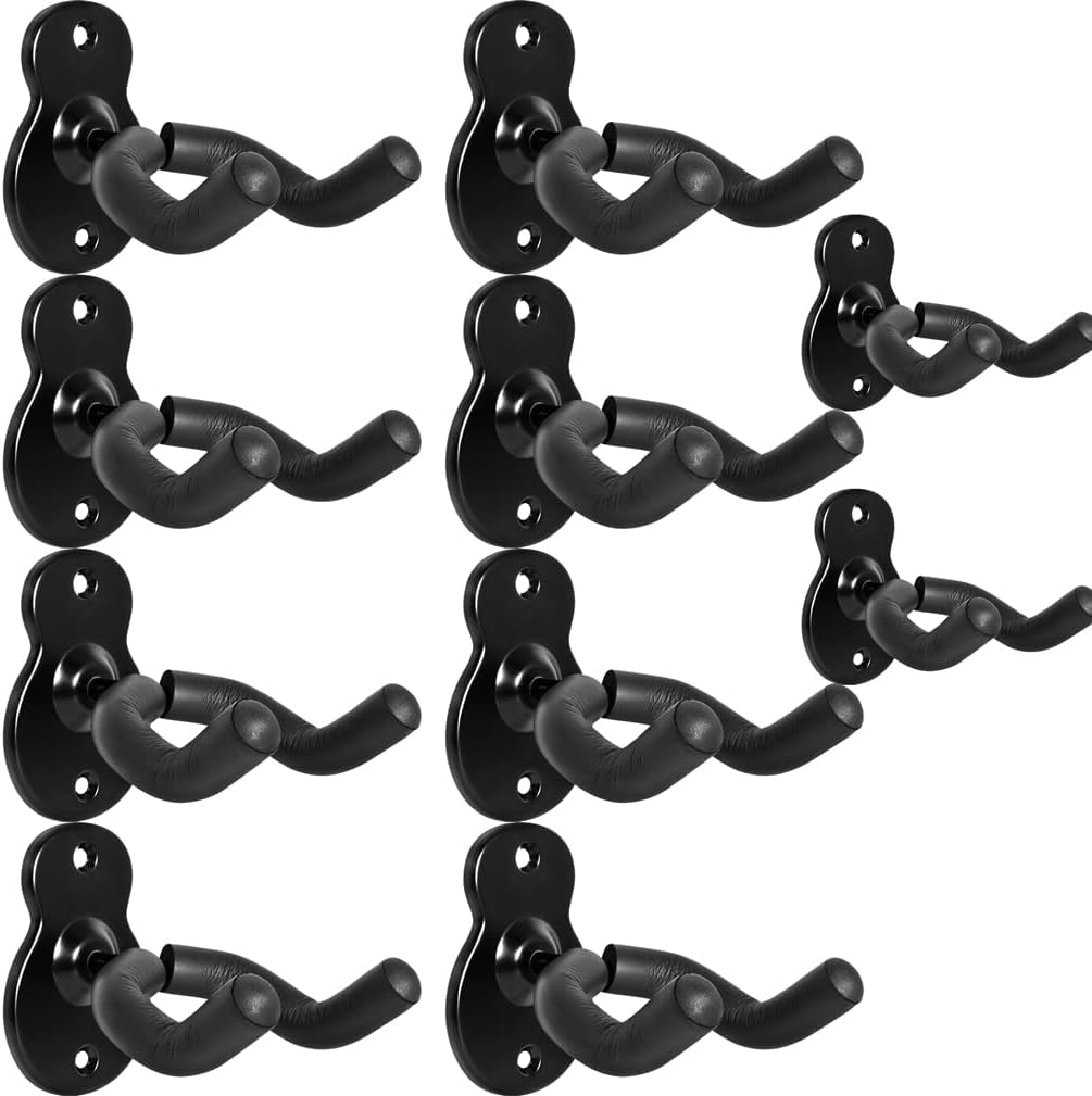 WOGOD Guitar Hanger Wall Mount 10 Pack Guitar Hangers Hooks Holder Wall Stand Mount