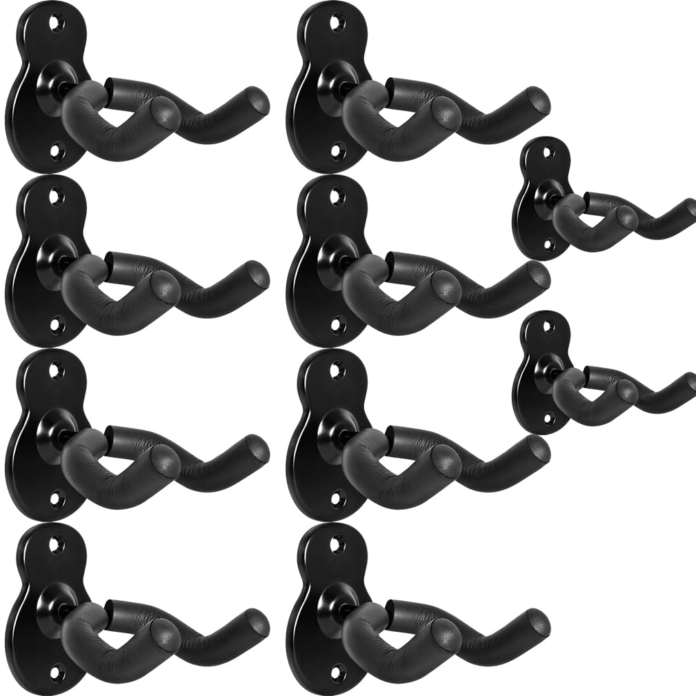 WOGOD Supporto da parete per chitarra, confezione da 10 ganci per chitarra, supporto da parete