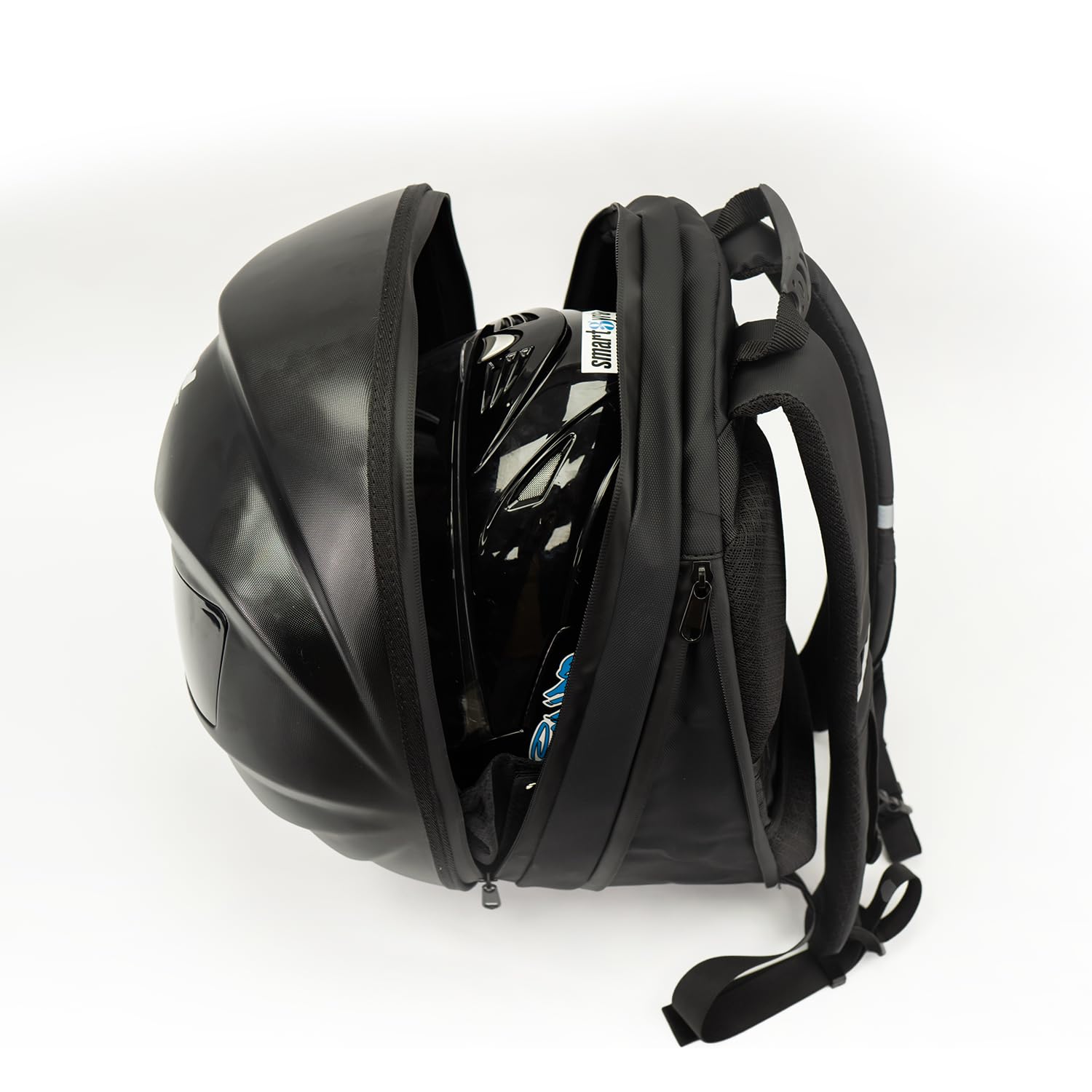Woxter Mochila Led BLACK KNIGHT - Con Leds Programables, Compatibles con APP, Impermeable, Ciclismo, Moto y Patinetes Eléctricos, Bluetooth, para Cascos. 30 litros de capacidad