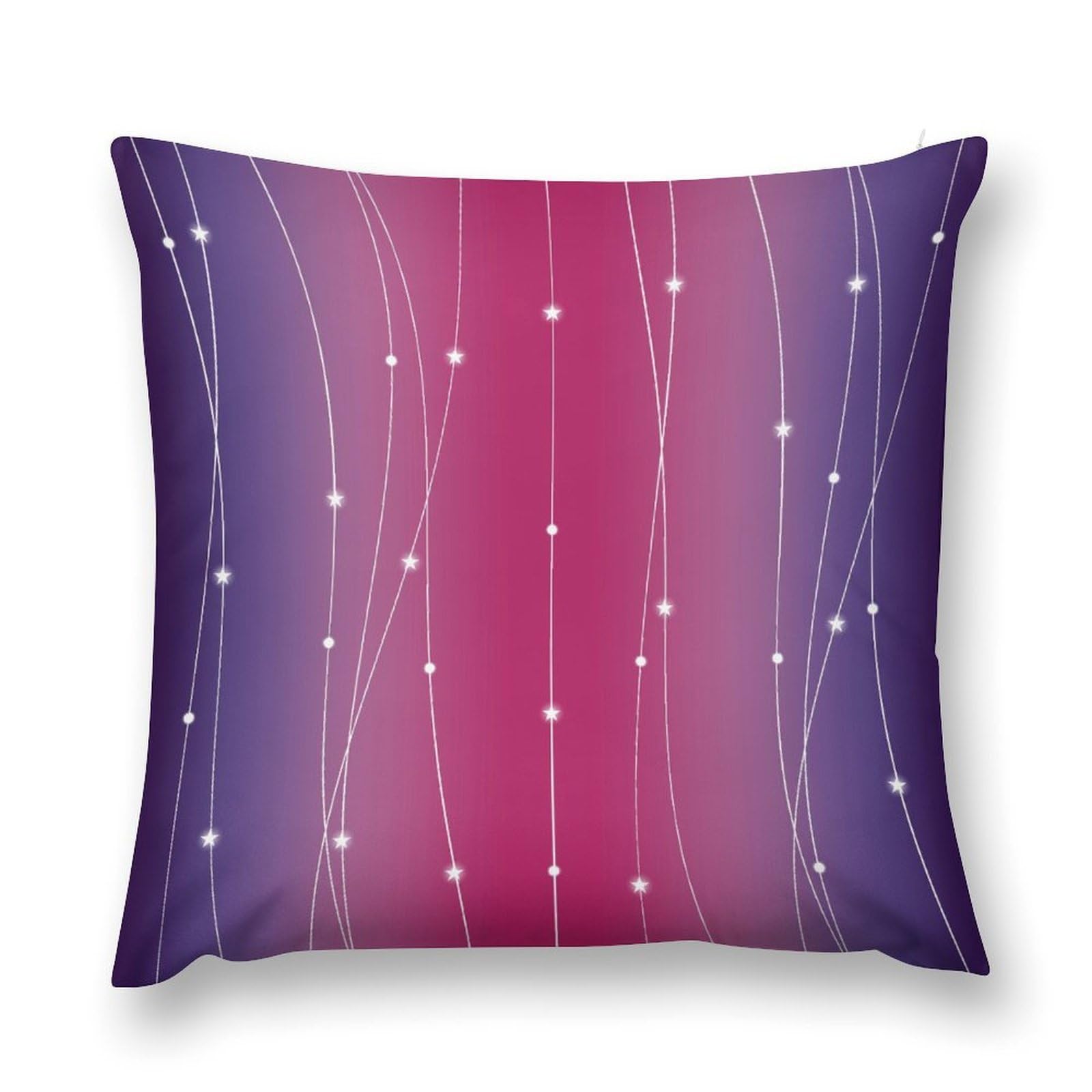moderw Red and Purple Ombre Throw Pillow Cover Wine Red Gray Couch Pillowcases Geometric Wavy Stripe Aesthetics Abstract Gradien Pillows Cushion Case for Sofa Bed Chair 18x18inch