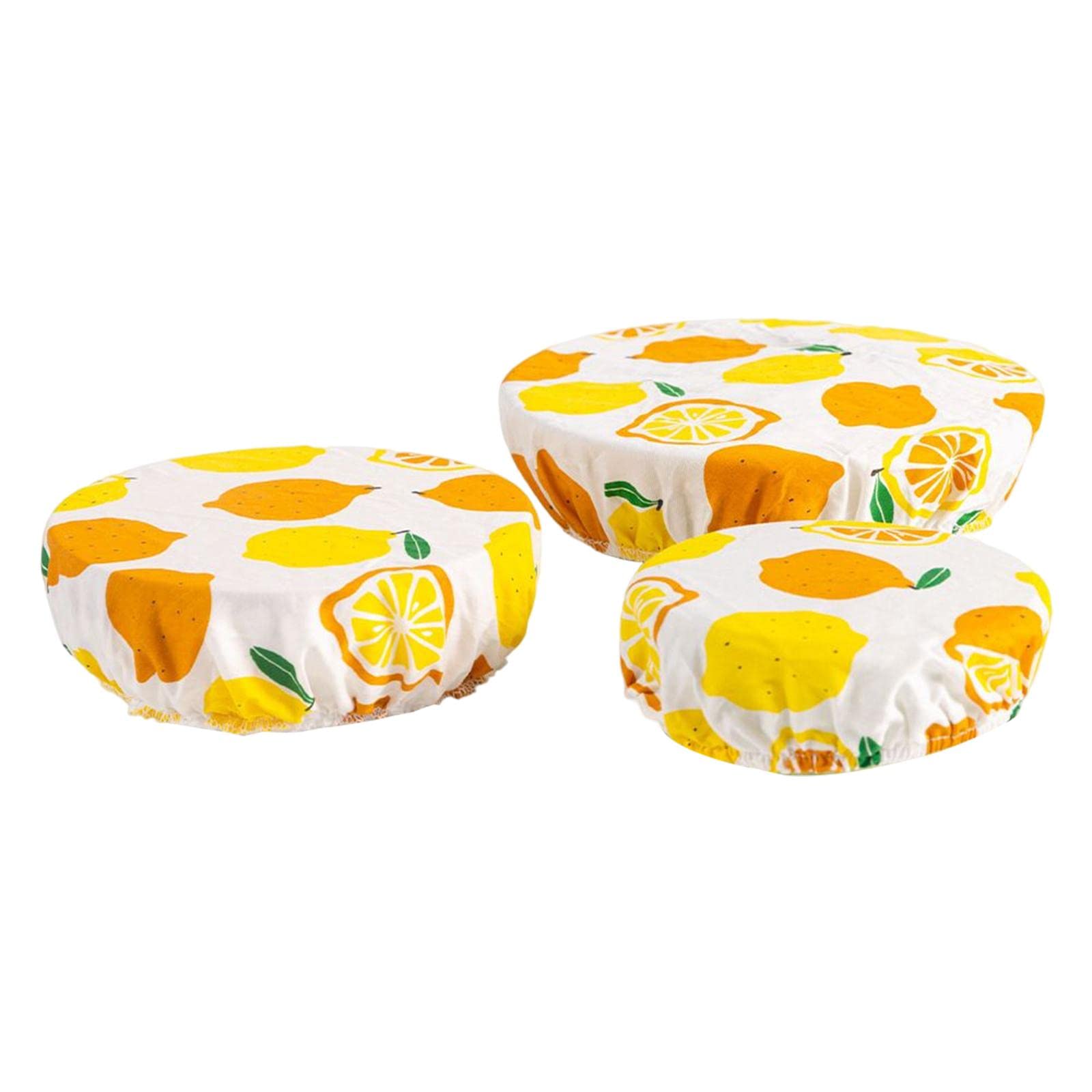 Merishopp 3X Stretch Wrap Bowl Covers Tableware for Home Storage Containers Outdoor Lemon Set-image-9