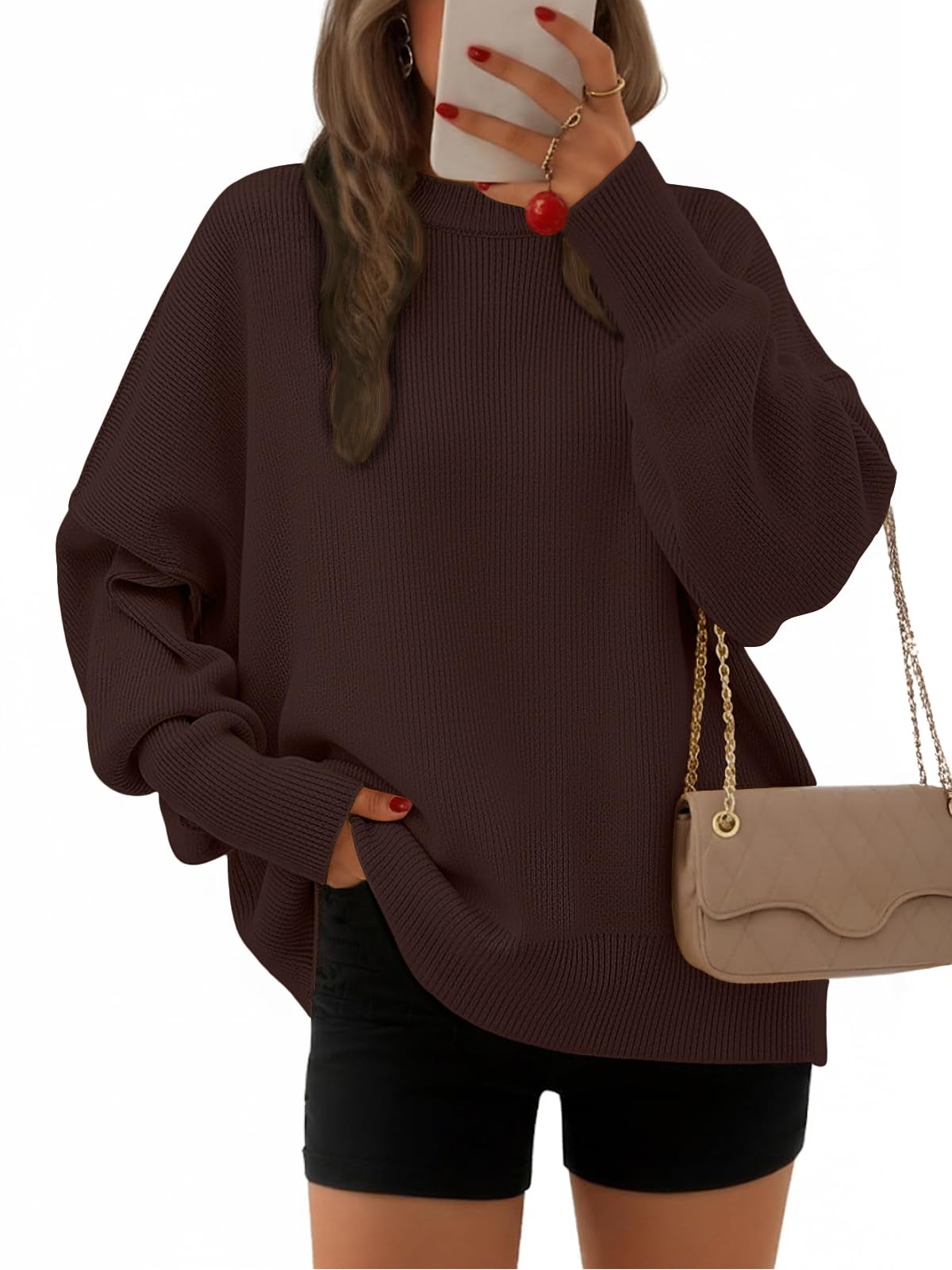 EFAN Womens Oversized Sweaters Batwing Sleeve 2026 Fall Fashion Outfits