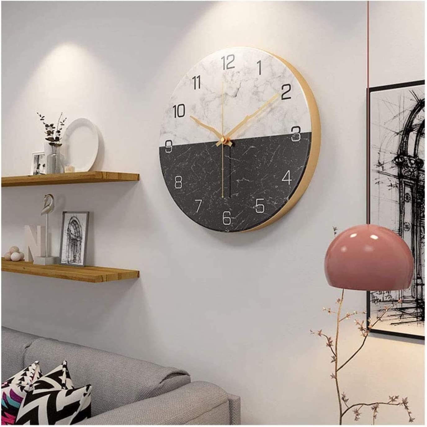 Amazon.co.jp: 掛け時計 オフィス リビング 壁掛け時計 装飾壁時計 12