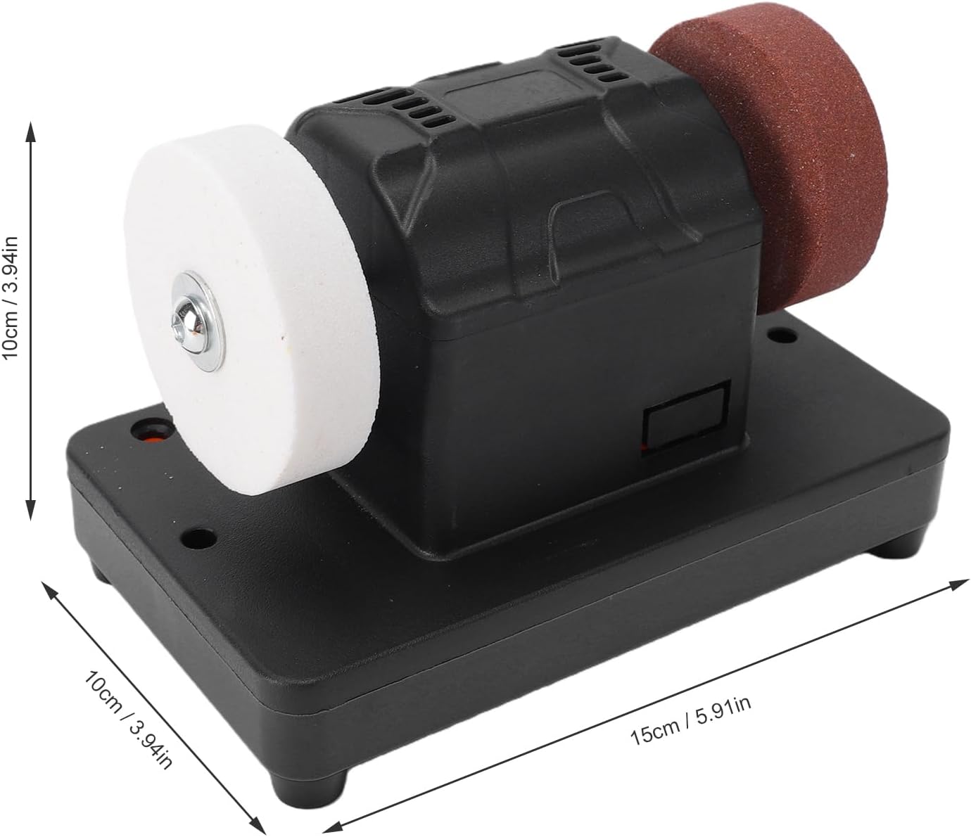 Fafeicy Cordless Bench Grinder Mini Bench Grinder Small 2000-6000RPM Variable Speed with Dual 3 Inch Grinding Wheels 36 60 Grit for Tool Grinding Rust Removal Sharpening