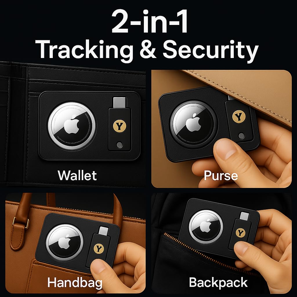 Amazon.com: YubiKey 5C NFC Card Holder with AirTag Slot Anti-Loss