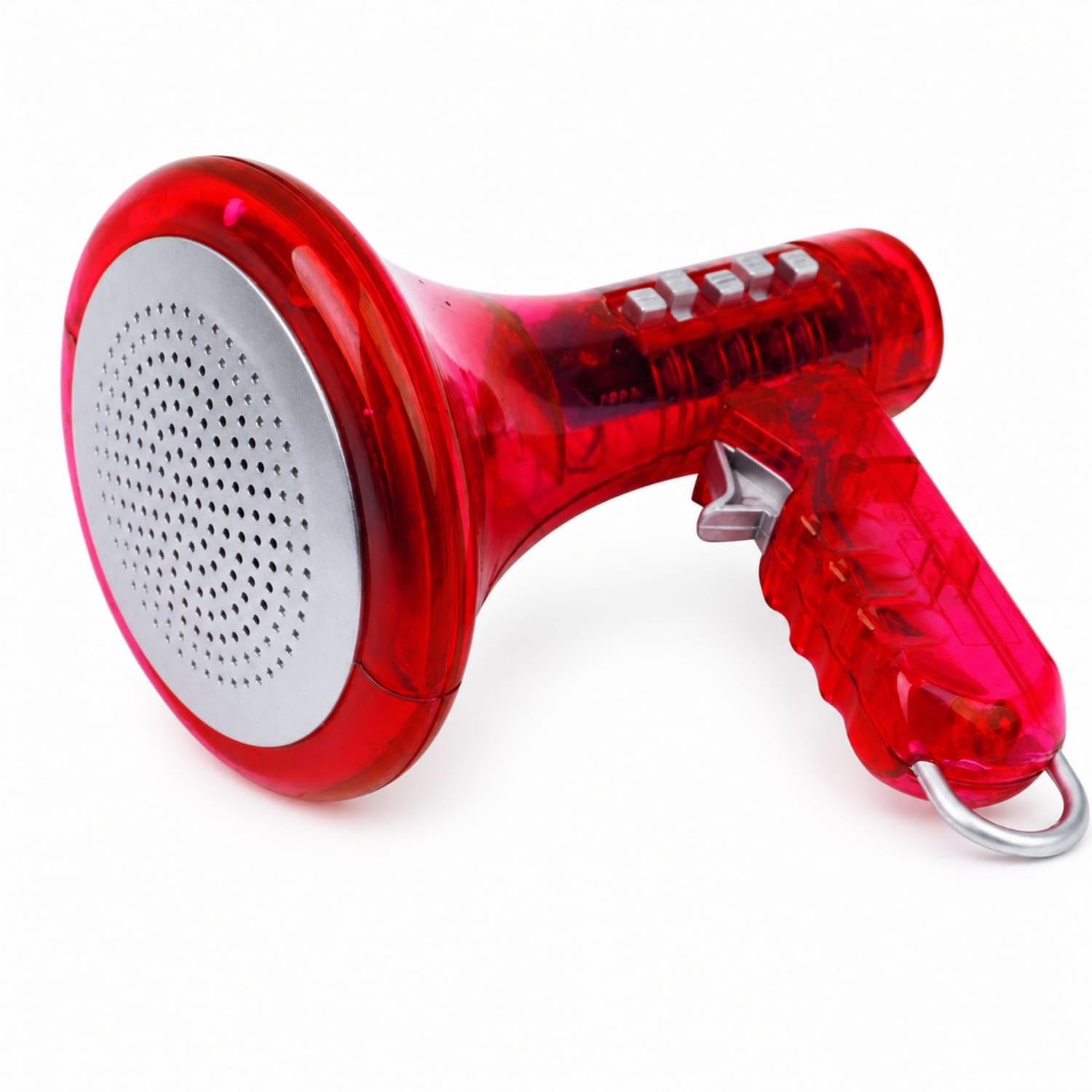 Handheld Voice Changing Megaphone Battery-Powered Voice Changer Megaphone Portable Translucent for Children, Children, Playtime, Parties, Costumes, Red-picture-57