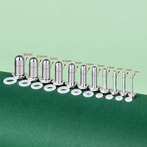 Miniatura 2 de TBOSEN Juego de dimensiones precisas de acero inoxidable con junta tórica para los oídos, túneles, medidores, kit de piercings