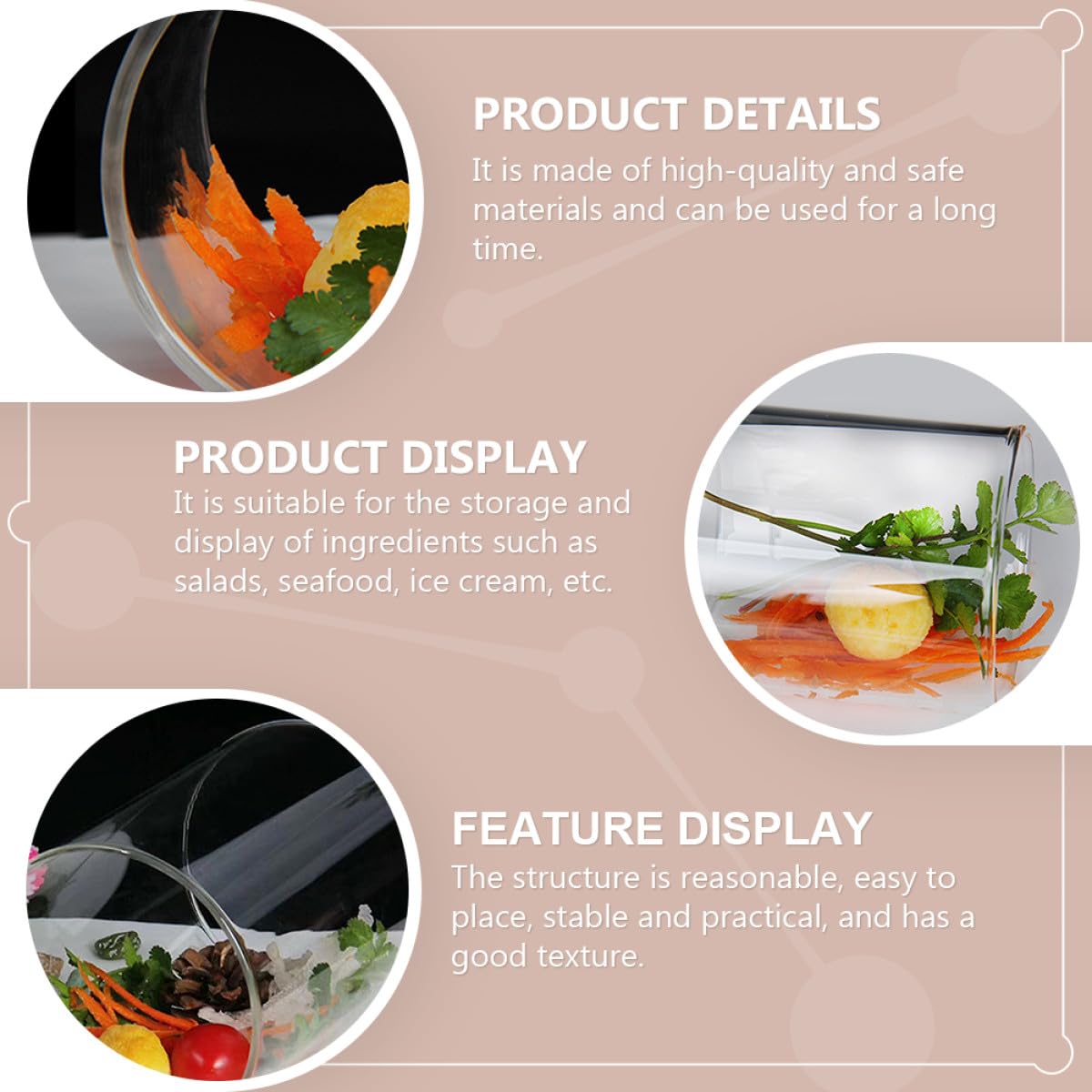 GANAZONO Transparenter Glaszylinder 18x12cm für Wohnraum und Feierlichkeiten Multifunktionales Teelichtglas und Glasschale zur Aufbewahrung von Lebensmitteln und Dekoration