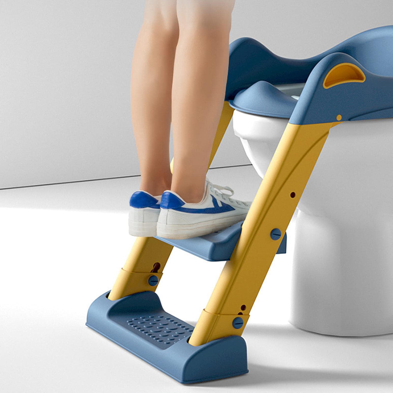 Réducteurs De Toilettes, Toilettes pour Enfants Toilettes D'escalier, Siège De Toilette pour Enfant avec Escalier, Siège De Toilette Enfant Pliable, Siège De Toilette Échelle avec Marches