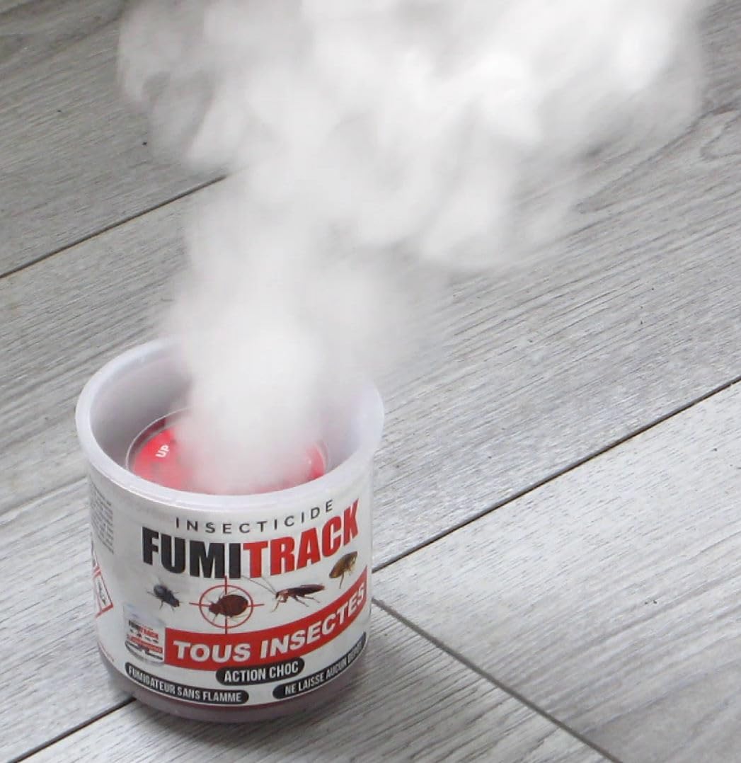 Fumigène fumigateur insecticide anti punaises de lit, blattes, puces, mouches, volants et rampants sans flamme