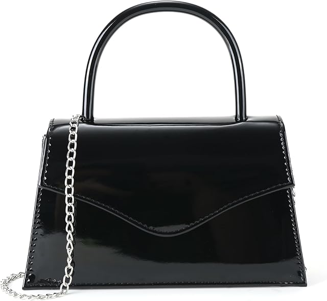 Milisente Clutch Bags For Women Elegant Wedding Evening Handbags Faux Patent Leather Clutches With Top Handle