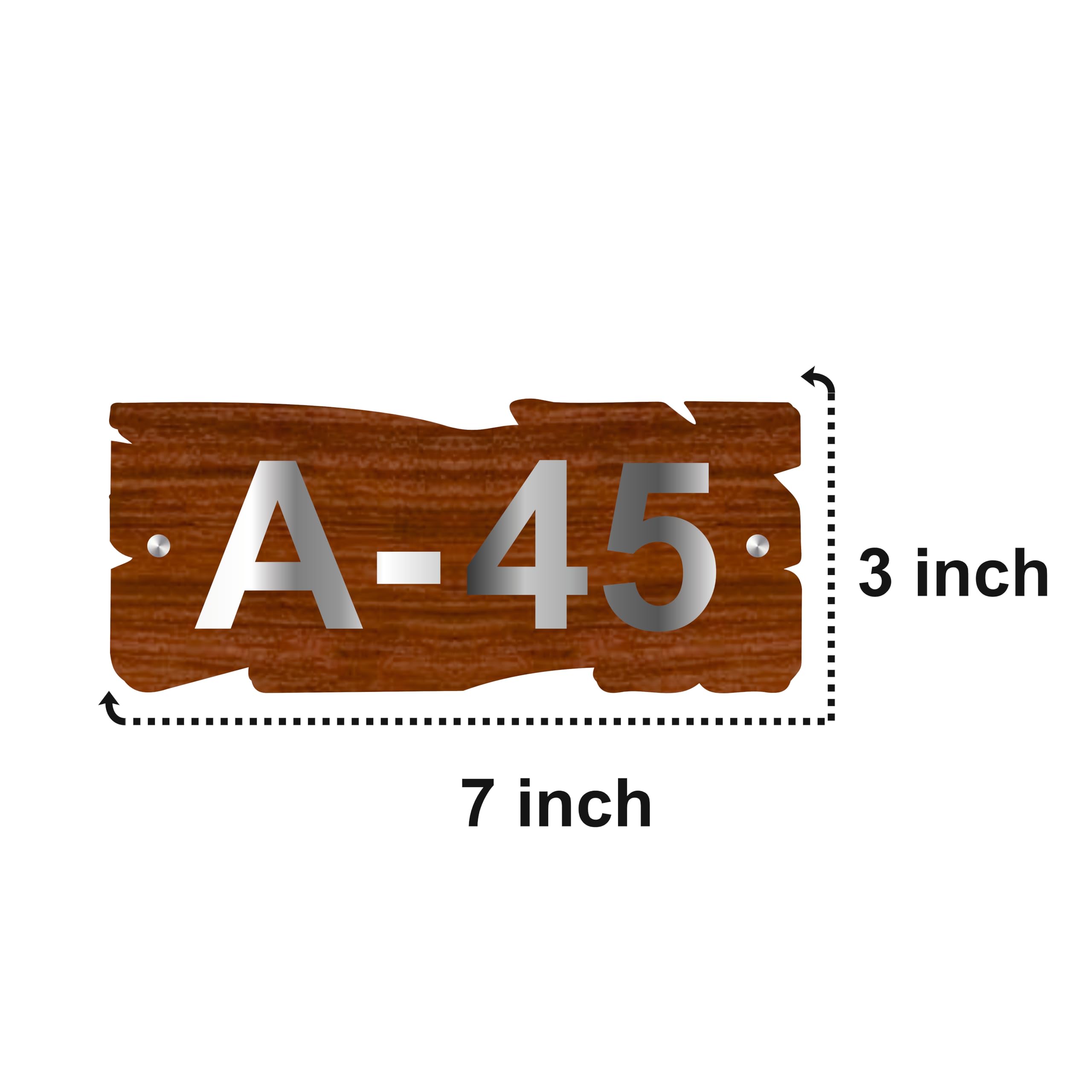 Custom Door Number Plate for Home Entrance, Apartments, Hotel & Hospital- Personalized Flat Number Sign Board for House & Villa | 7 x 3 Inch — Amazon image 2