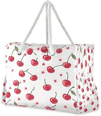 Large Waterproof Beach Tote Bag - Starfish Print, 20.5"L, Ripstop Canvas, Great For Travel, Gym, Pool