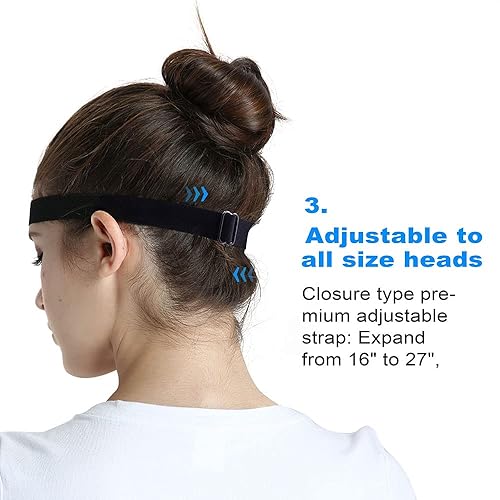 Miniatura 4 de Parche de ojo 3D para adultos y niños Parche de ojo ajustable (negro)