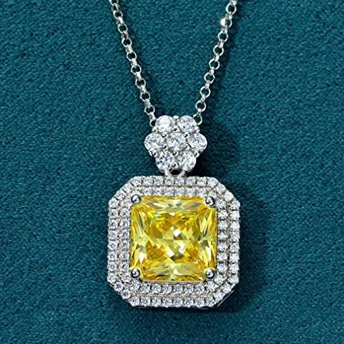 Collier Pendentif Moissanite Cadeau de Mariage et Fiançailles Romantique