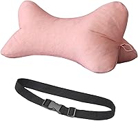 Vista 8 de Almohadas para el Cuello y Cervical Perro en Forma de Hueso para Viajes con Funda Lavable y Desmontable Almohada de Cuello para Coche, Autobús