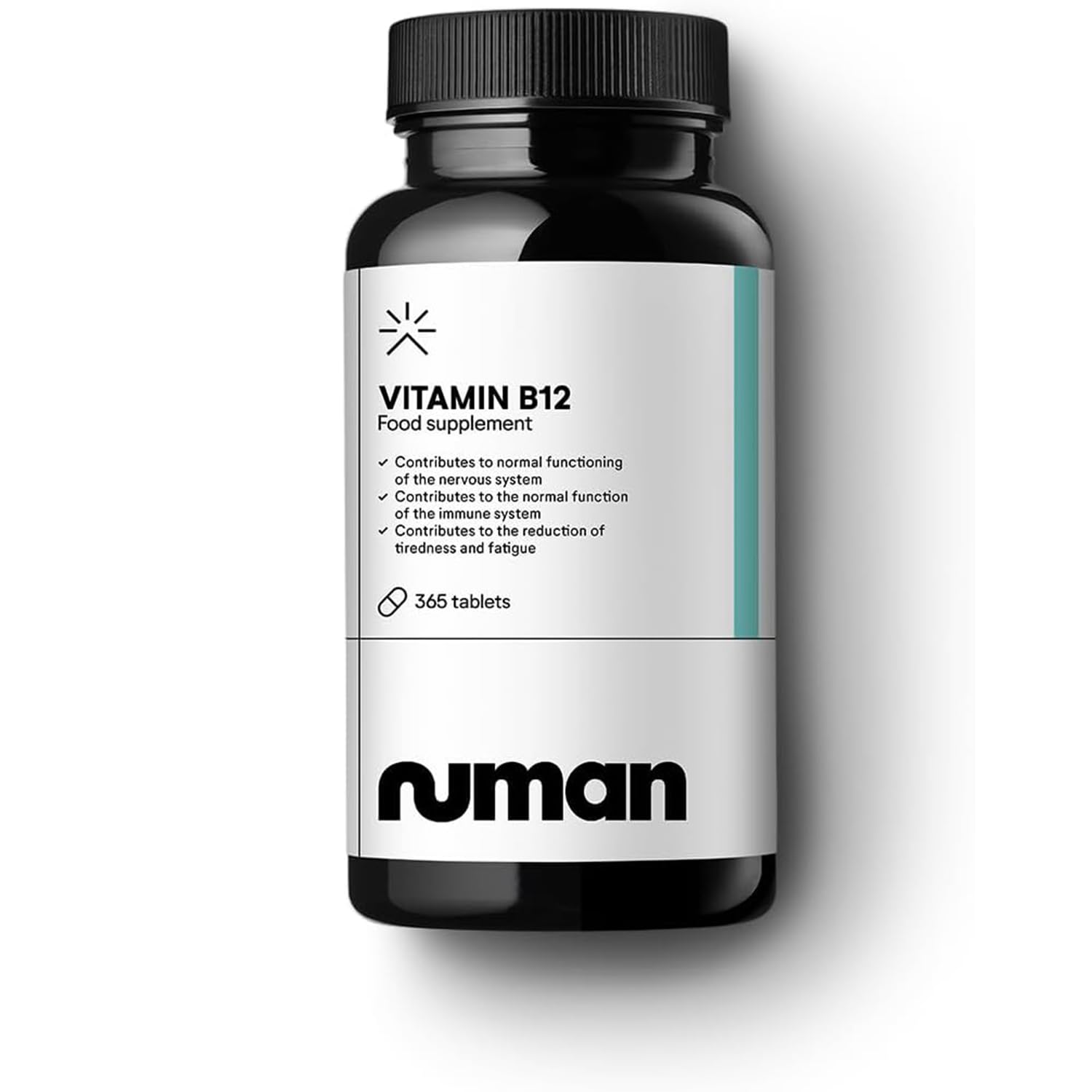 Numan Vitamin B12 Tablets High Strength – 1000mcg - B12 Vitamin - 365 Easy to Swallow Capsules - 1 Year Supply - B12 Supplement - Energy Supplements