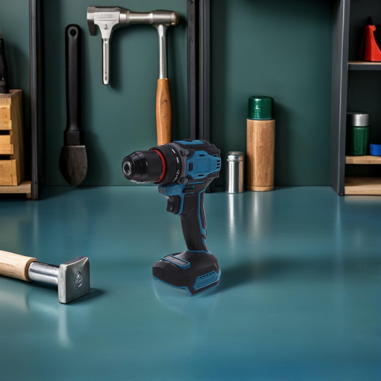 Yardenfun Taladro de Impacto Inalámbrico Portátil y Compacto Taladro Eléctrico Recargable Doble Velocidad Herramienta Eléctrica Pequeña para Bricolaje y Reparaciones Domésticas