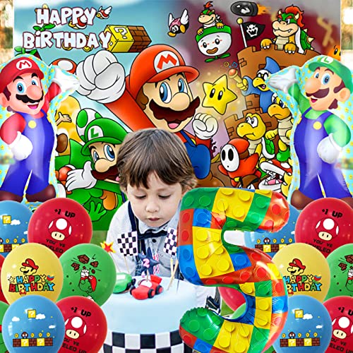 POVALLOV Kit Compleanno Super Mario, Mario