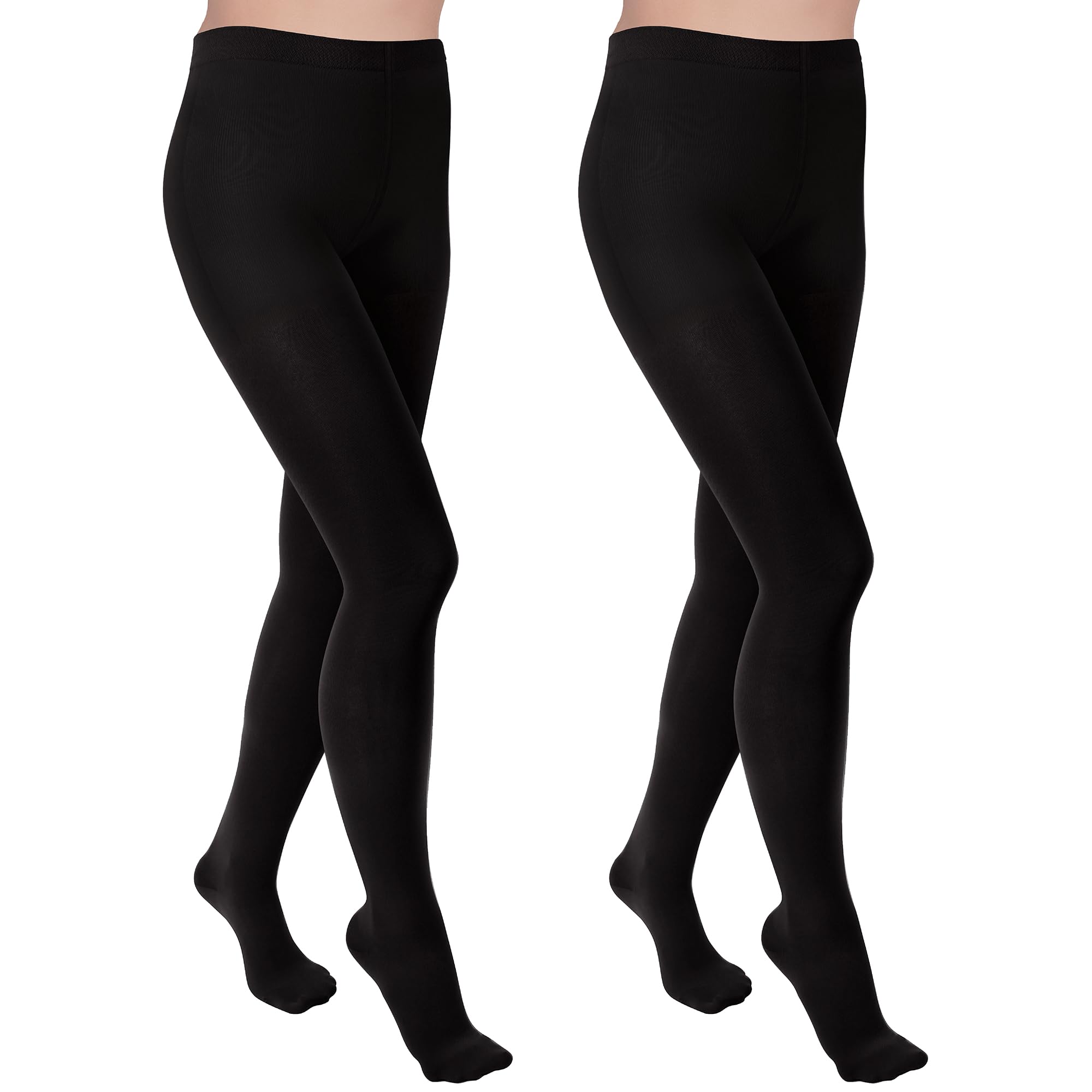 The Essentials Wardrobe 2PK Ladies TEW Cosy Tights- S/M