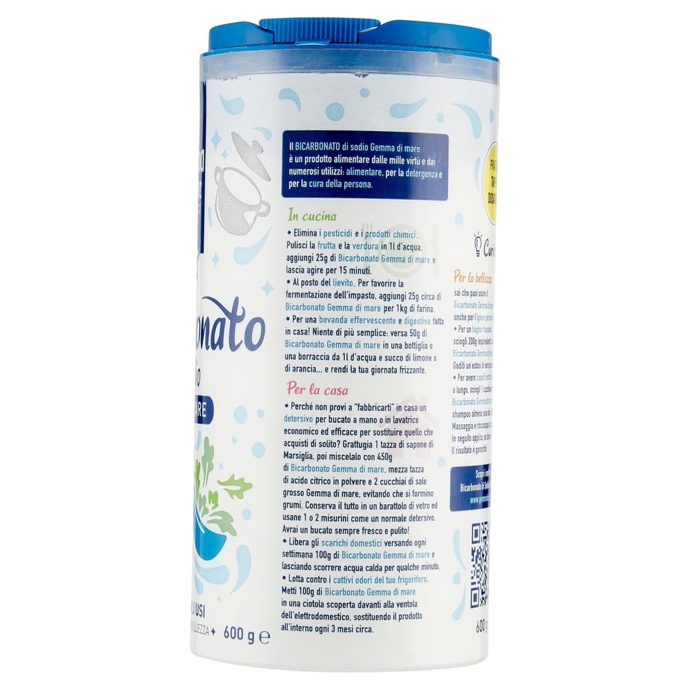 Italian Gourmet Bicarbonato di sodio Alimentare 12 x 600g Backnatron essbar