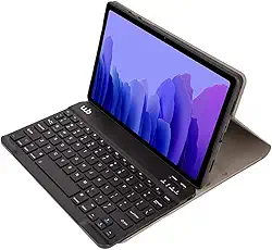 WB Capa com Teclado Para Tablet Samsung Galaxy Tab A7 10.4' Polegadas Couro Preto com duração de até 35 horas de bateria