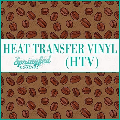 COFFEE BEANS Pattern #2 HTV Heat Transfer Vinyl 12"x36" for Shirts Coffeebeans Pattern