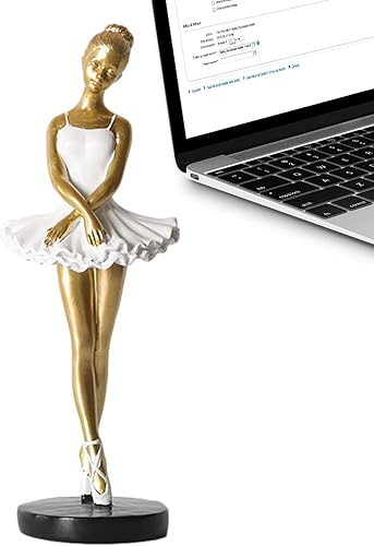 Miniatura 3 de KSIEE Figuras de bailarina de 10.8 pulgadas, estatua de bailarina de ballet, escultura artística, figura de resina para decoración del hogar, adorno