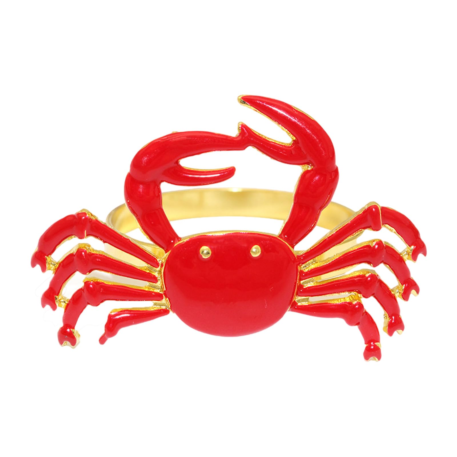 Tsophreniq Enchanting Rose Shrimp Oriented Napkin Hoop Compact Worktop Deck for Eateries and Parties Alloy Shrimp Napkin Circlets