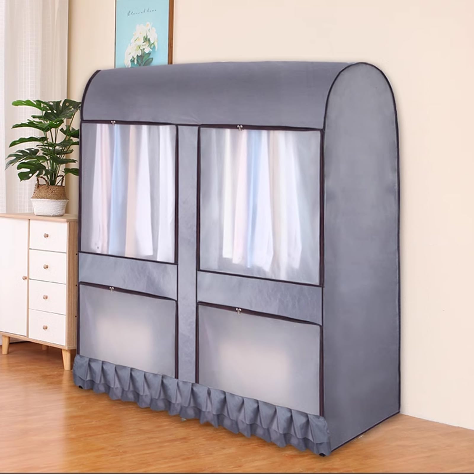 Funda para Barra de Ropa, Funda para Perchero, Bolsas de Ropa a Prueba de polillas para Colgar Ropa, Fundas universales para Perchero y Armario,100 * 50 * 150cm