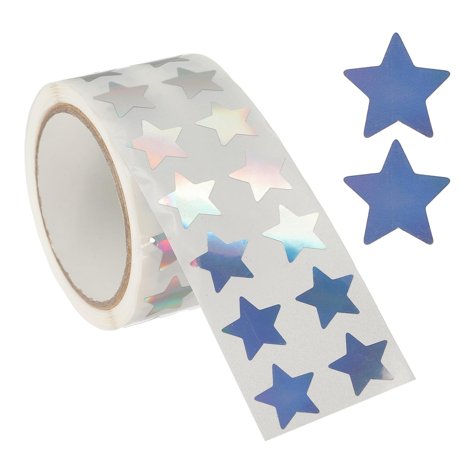 PATIKIL Star Stickers Roll 1/2", 1000 Pcs Metallic Foil Stars Self-Adhesive Labels Reward Behavior Chart for Classroom Teacher Supplies, Metallic Silver