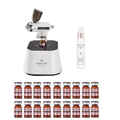 With molly Ruby-Cell Airbrush - Sistema de cuidado del hogar con células madre antienvejecimiento y exclusiva ampolla intensiva de 4 U + neblina de disponible en Yaxa Colombia
