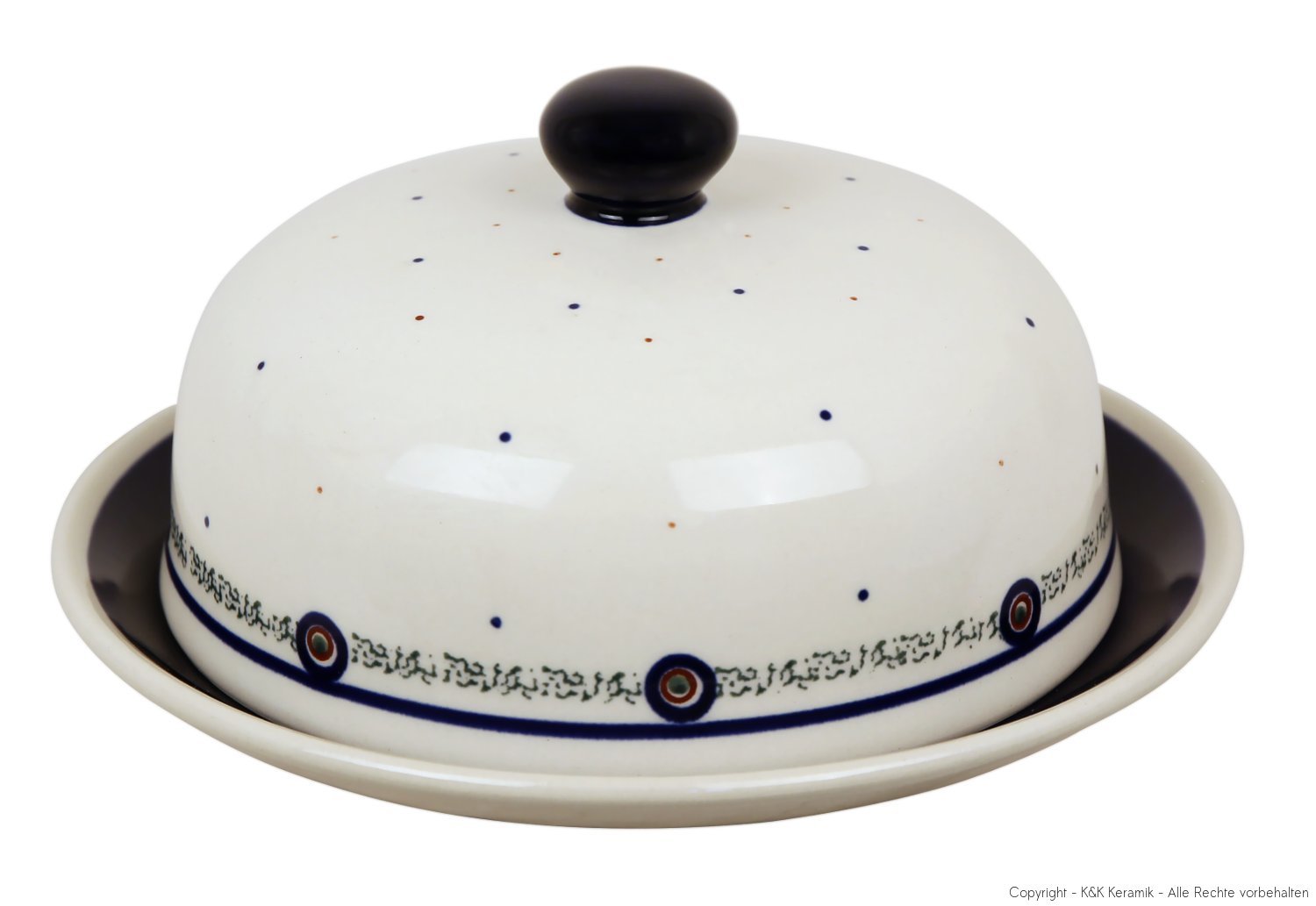 Bunzlauer keramik cloche à fromage décor ø 19 cm n ° 114