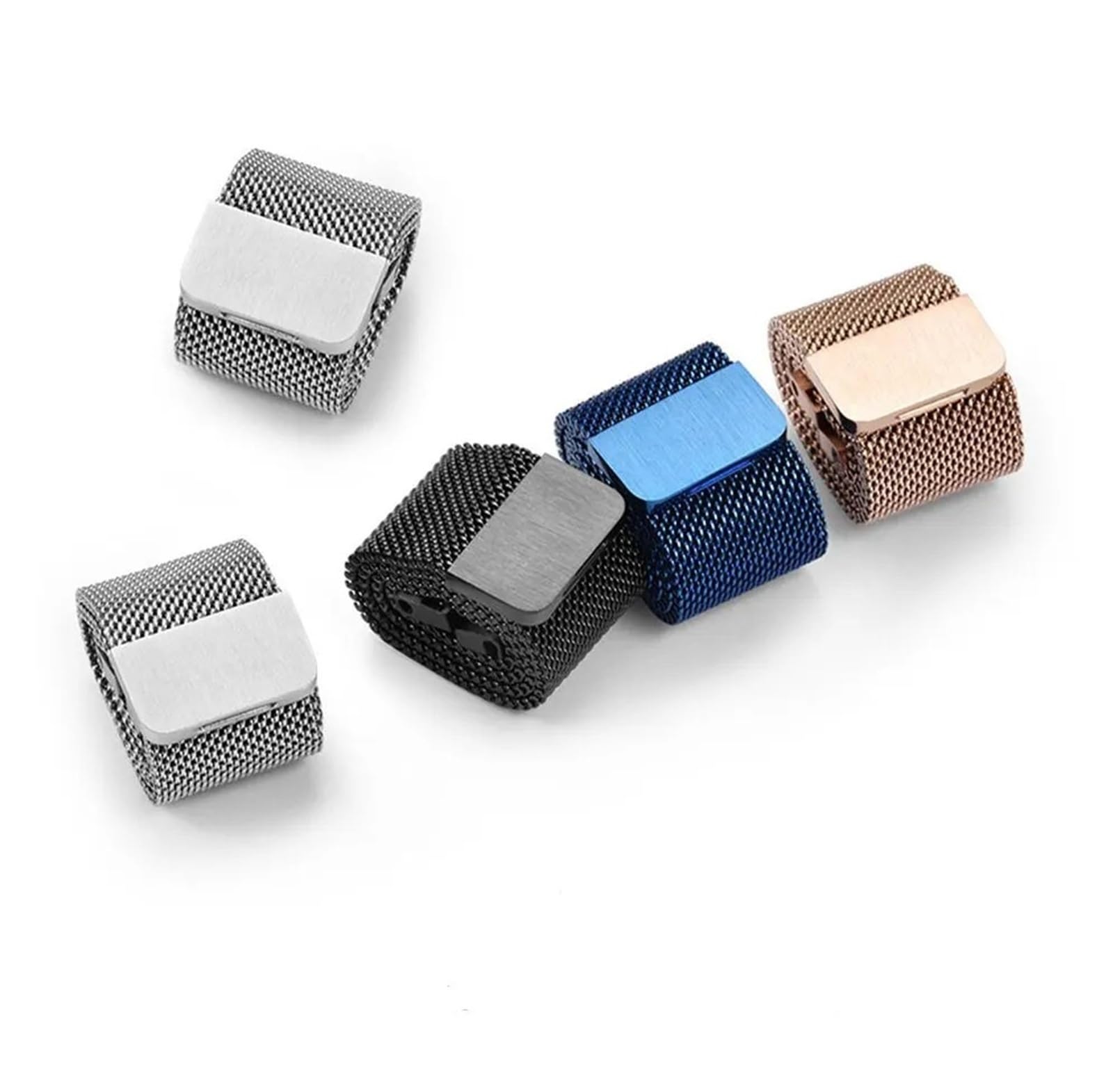 Yvxotrxnk Pasek magnetyczny ze stali nierdzewnej 20 mm 22 mm Quick Release metalowy pasek do zegarka dla mężczyzn i kobiet