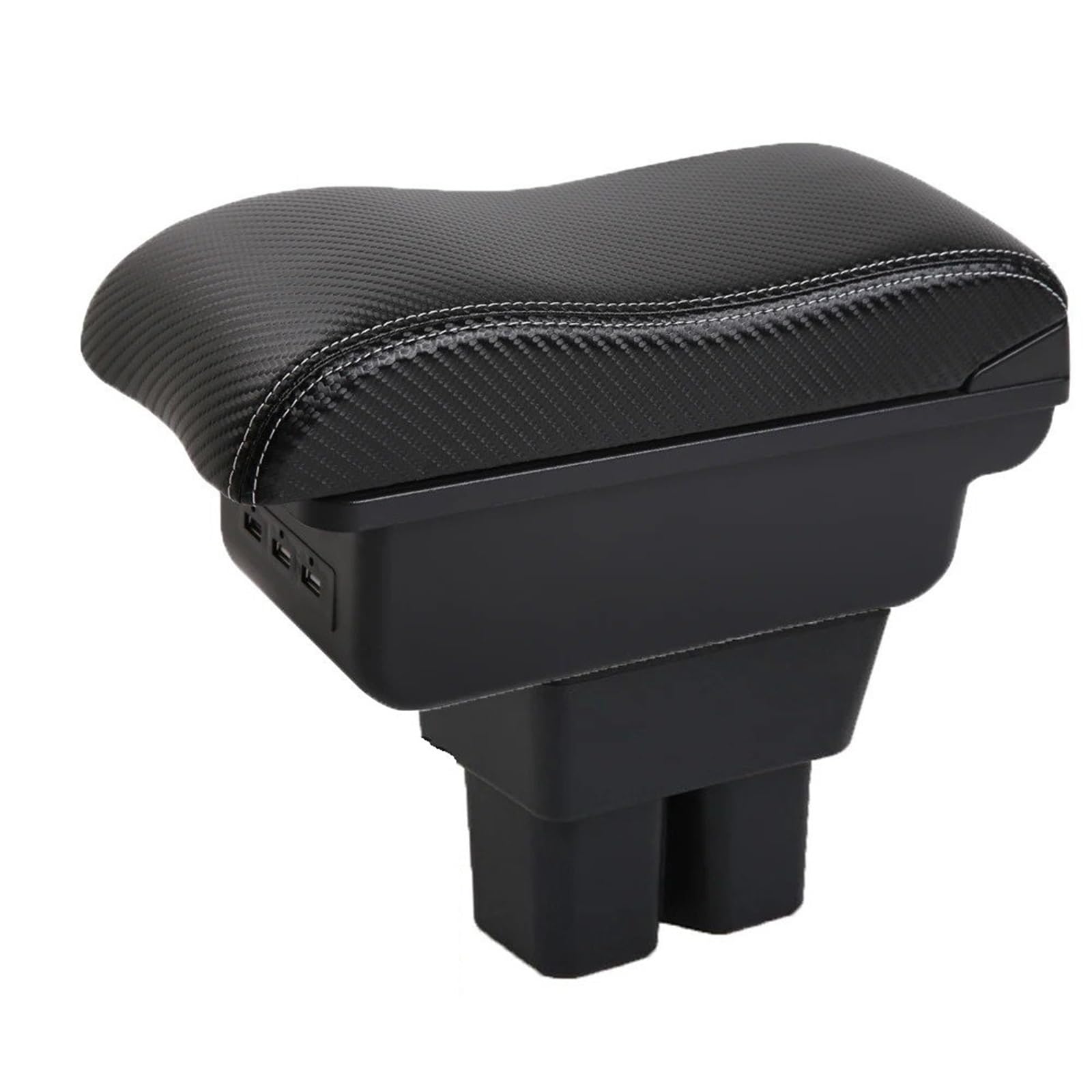 Hguvsjd B-3Usb-White Line Armrest Box For Suzuki For Jimny Jb74 Central Armrest Storage Box Elbow Support For Drivers And Passengers Car Armrests(B-3Usb-White Line)