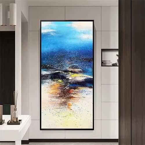 BSIibncV Ocean Seaside Landscape Painting On Canvas Art Classic Cuadros Decor Paintings Nordic Wall Home Decor Picture(30x60cm/Frameless)