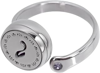 VALICLUD Adjustable Stainless Steel Aromatherapy Ring for Women, Vintage Hollow Design Jewelry for Perfume and Special Events
