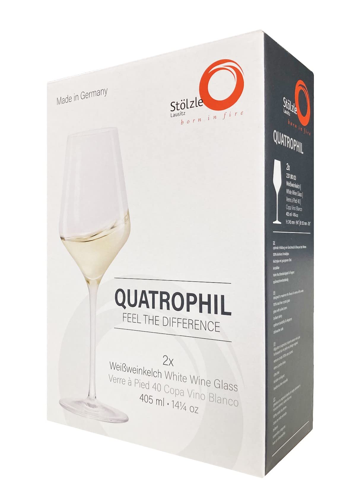 Stolzle Lausitz Quatrophil verres à vin blanc pour sublimer vos dîners et apéritifs entre amis