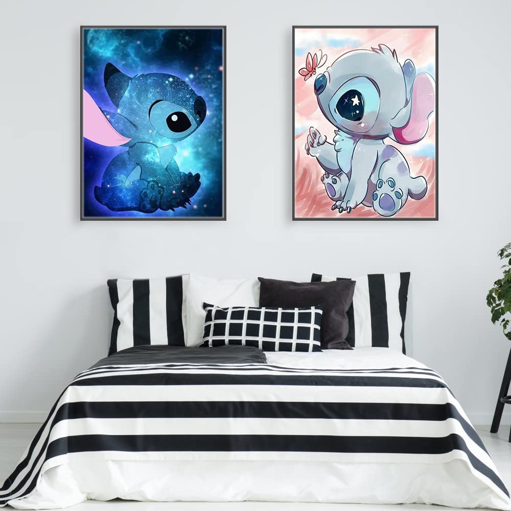 WeJimifa Diamond Painting, immagini con diamanti 5D, per adulti, grande luna, per soggiorno, camera da letto, decorazione da parete (40 x 70 cm
