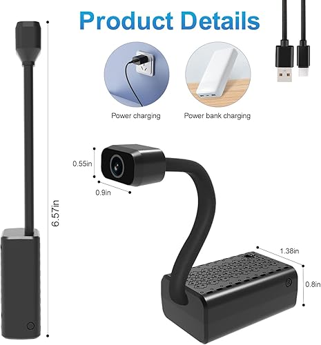 Miniatura 5 de Mini cámara espía 1080P pequeña cámara de seguridad WiFi, pequeña cámara oculta portátil, cámara de niñera encubierta, cámaras de seguridad de