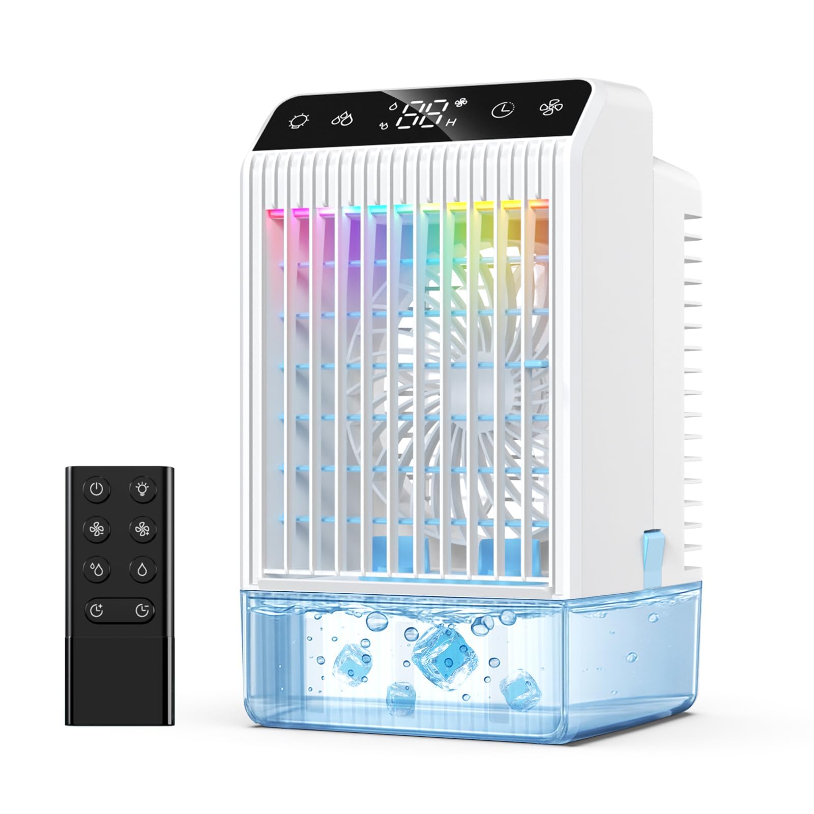Portable Air Conditioners Personal Evaporative Air Cooler With 1000ML Water Tank 2 Spray Ports 4 Wind Speeds 2