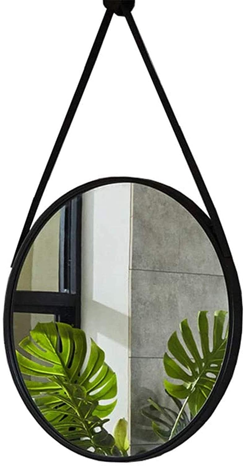 TYUHDUYUR Decorative Wall Mirror Rustic Hanging Mirrors for Bathroom Bedroom Living-Room Dresser Decor Fireplace Mirrors Round Antique Black 40C 50Cm 60Cm 70Cm Exquisite / 40cm