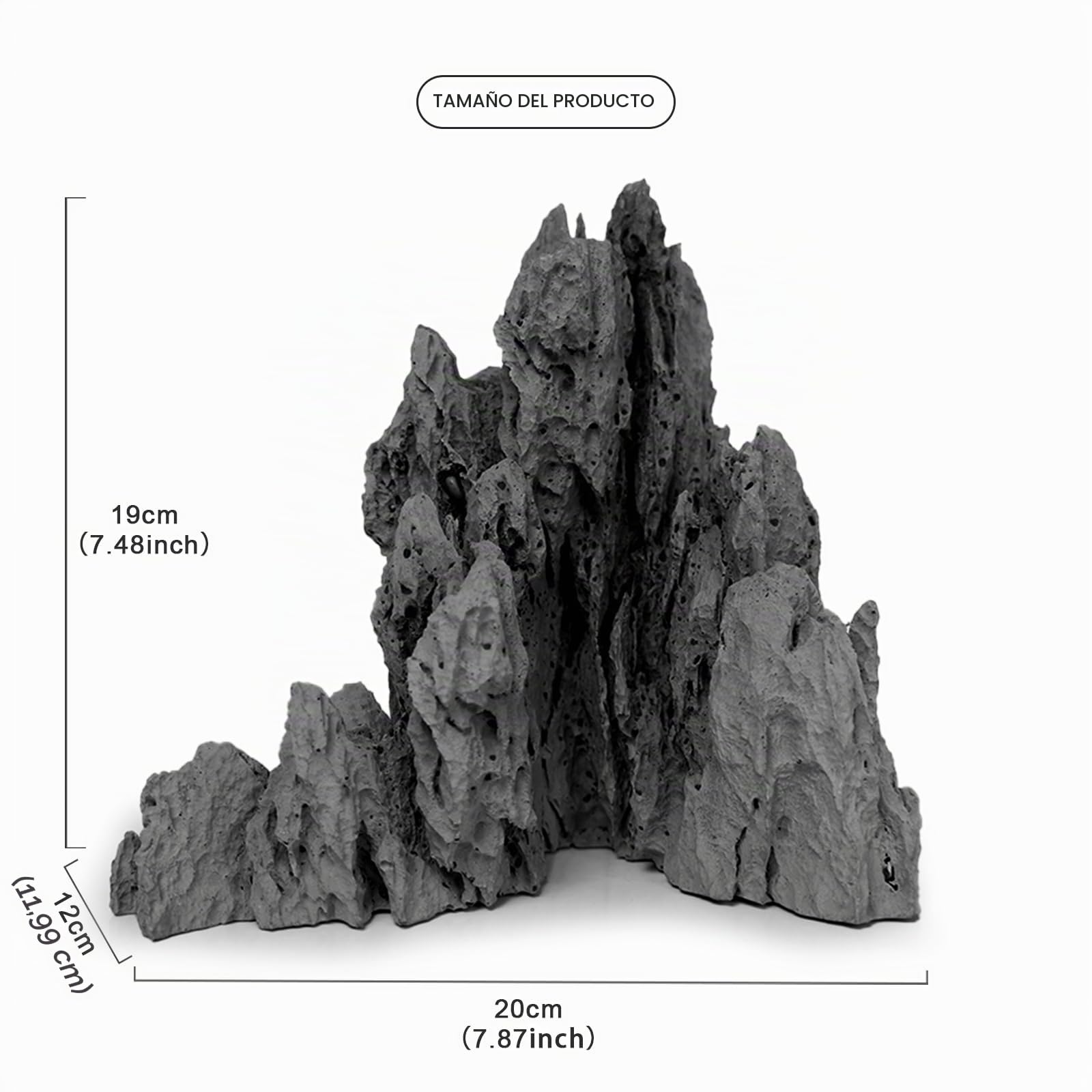 FZONE Piedras de Acuario Mini Paisaje con Piedra Seiryu de Resina pH Neutro Rocas para Acuario para Aquascaping