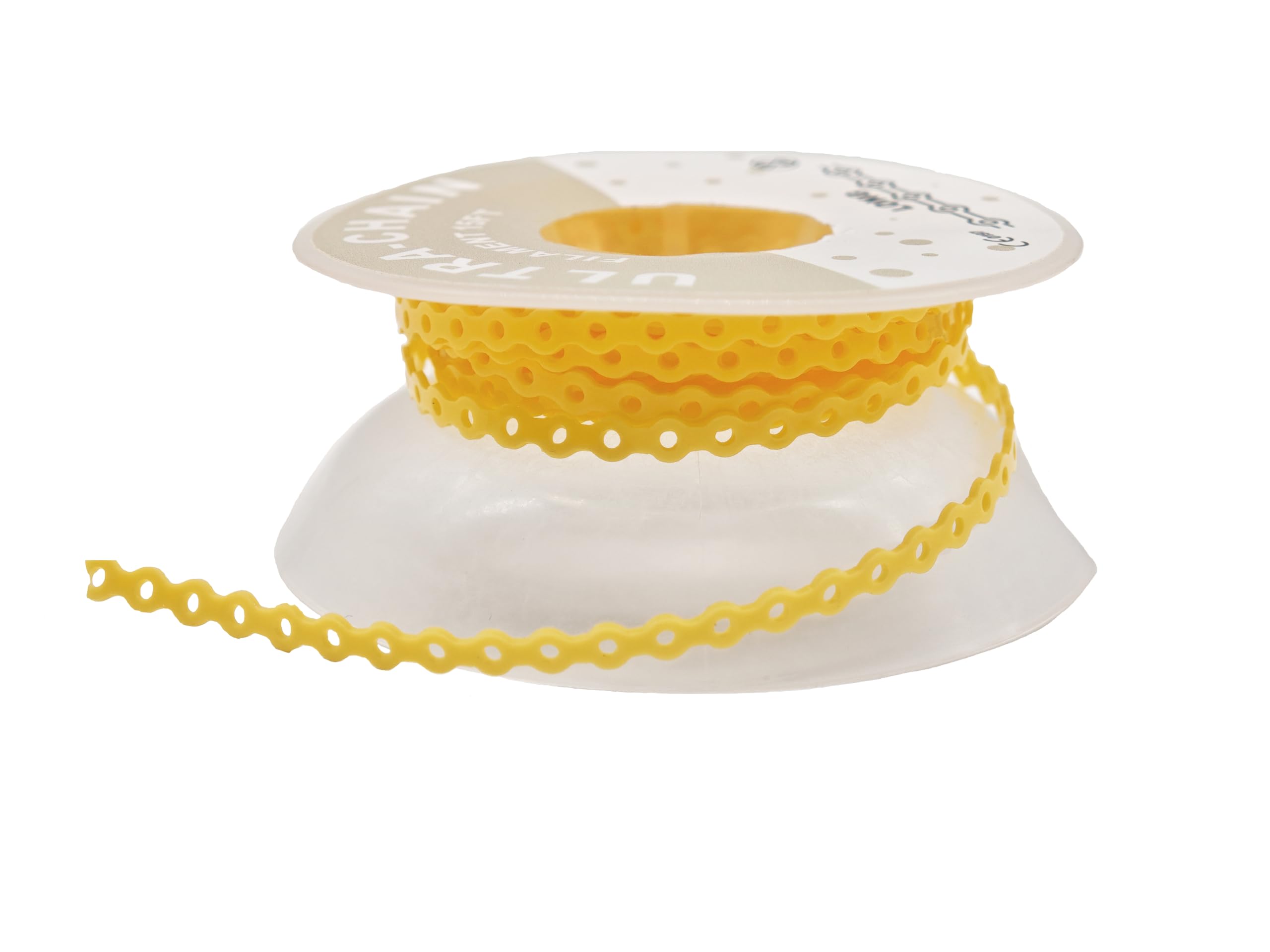 Lot de 6 chaînes élastiques dentaires orthodontiques pour bracelet, rouleau de 4,6 m (fermé)